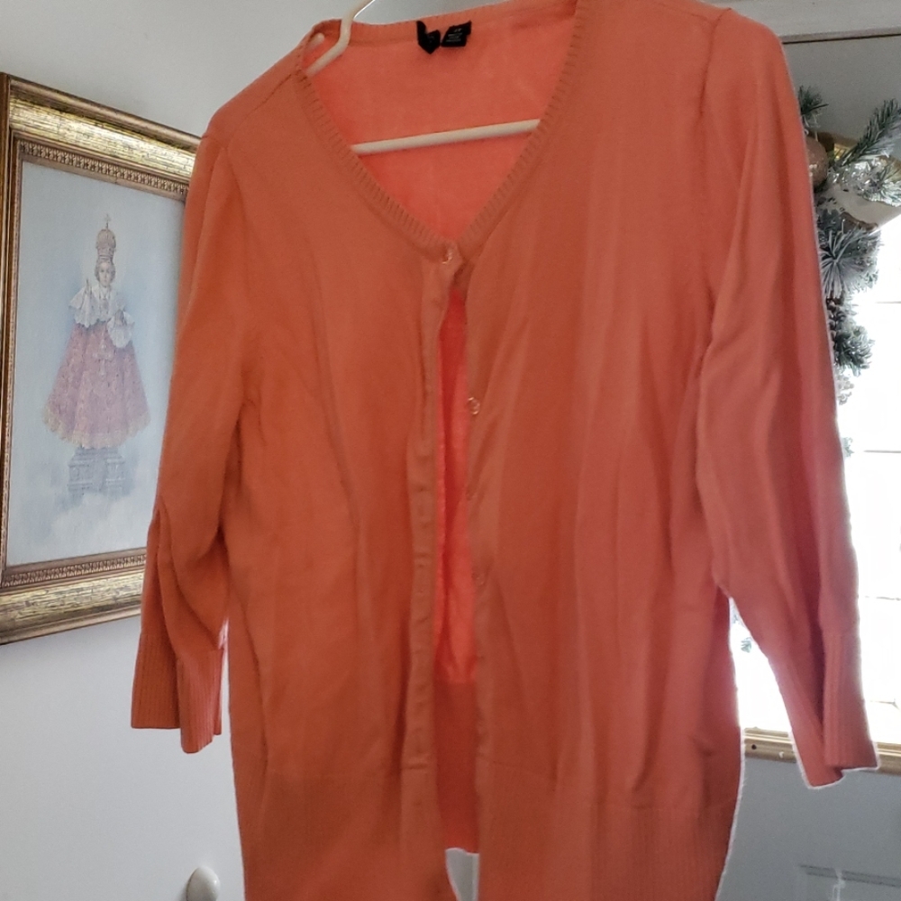 Peach color cardigan